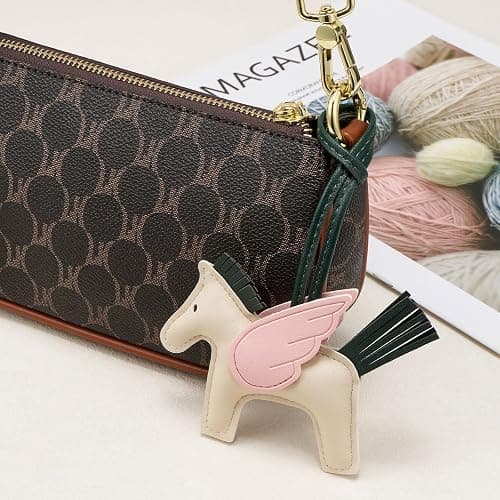 DEVPSISR Horse Purse Charms Women Cute Designer Keychain Leather Bag Charms for Handbags Tote Bag Accessories Charm Trendy - Horse1-color3 thumbnail 4