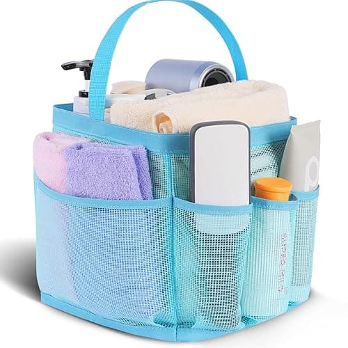 EUDELE Mesh Shower Caddy Portable, 8-Pocket Large Capacity, Quick Dry, Easy Clean, Ideal for Beach, Swimming, Gym, Travel - Image 1