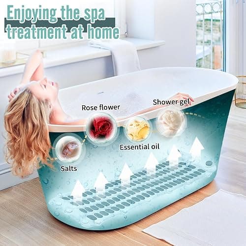 YSVORTOT Upgraded 2.0 Bathtub Spa,Bubble Bath Mat-Portable Bathtub Spa Mat - Electric Bubble Massage Mat with Remote Control, Simplicity of Operator,Help You Relax Both Physically and Mentally thumbnail 7