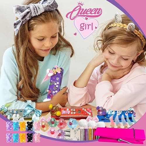 ELIZAHOME 10Sets 6 Inch Giant Clothespin Set Includes 10 Colored Wooden Clothespins, 300 Beads, 20 Mini Resin Ducks, 20 Fuzz Balls, 13 Bows, 6 Glitter, and Various Cheer Pin Charms，Cheerleading Gifts thumbnail 7