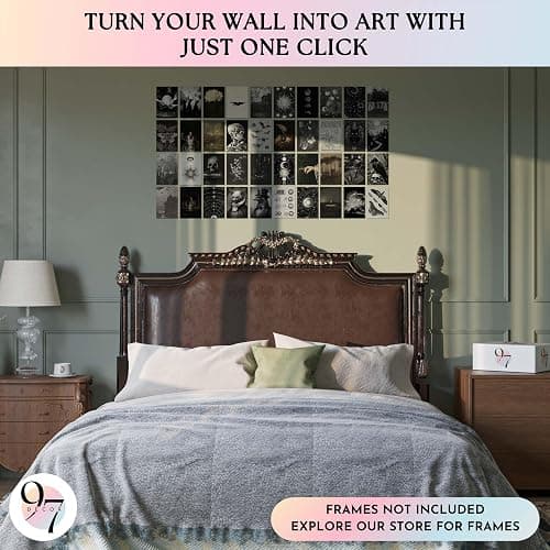 97 Decor Witchy Decor Aesthetic - 40 Pcs Gothic Posters Moody Spooky Home Decors, Gothic Halloween Decorations, Scary Creepy Wall Art Prints, Dark Witchy Wall Collage (4"x6") thumbnail 3