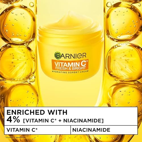 Garnier Vitamin C* Fresh & Bright Hydrating Sorbet Cream, 4% Vitamin C* & Niacinamide, Ultra Fresh & Light, For Dull, Uneven Skin, Cruelty Free International & Vegan - 85ml​ thumbnail 3