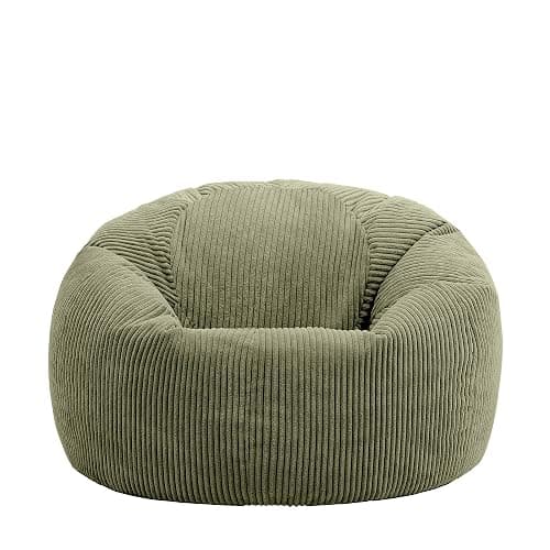 Icon Kingston Sitzsack Cord, Salbeigrün, Sitzsack Erwachsene mit Füllung, Bean Bag, Cord Sessel, Lounge Sessel, Lounge Stuhl, Schlafzimmer, Wohnzimmer, Wohnzimmer Möbel thumbnail 5
