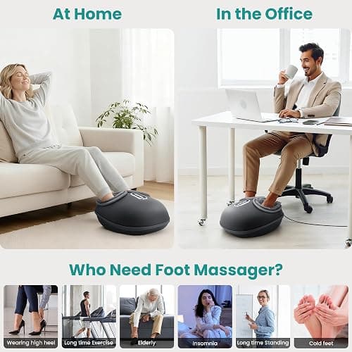 Nekteck Shiatsu Foot Massager with Heat, FSA Eligible Deep Kneading Therapy Air Compression, HSA Feet Massage Improve Blood Circulation Foot Wellness Soothing Pain Relief, Relax for Home Office Use thumbnail 6