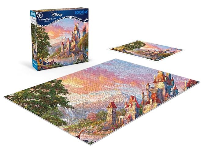 Ceaco - Thomas Kinkade - Disney - Beauty & The Beast II - 1000 Piece Jigsaw Puzzle thumbnail 6