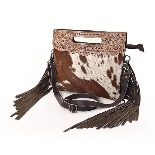Merbaa Women Natural Cowhide Leather Crossbody Sling Bag With Adjustable Detachable Strap | Shoulder Bag | Handbag thumbnail 4