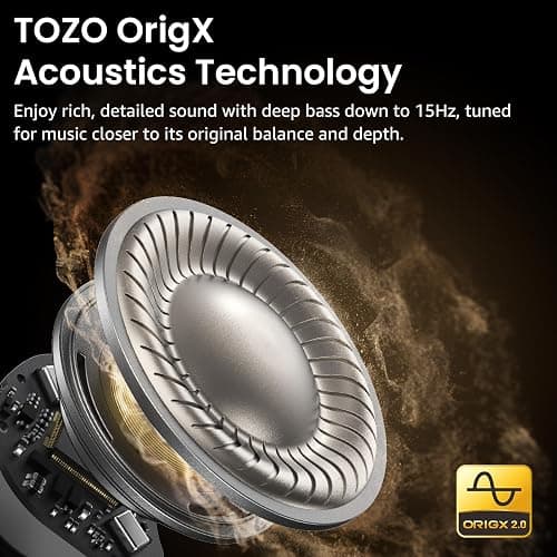 TOZO NC9 Hybrid Active Noise Cancelling Wireless Earbuds, 6 Mics ENC Clear Call, IPX8 Waterproof, in Ear Bluetooth 5.3 Headphones Stereo Bass Ear Buds 60H Playtime with LED Display 32 EQs via APP thumbnail 3