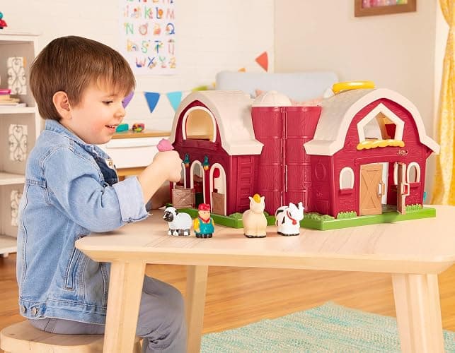 Battat– Big Red Barn, Animal Farm Playset – Learning Toy for Toddlers, 18M Plus, 13.5" x 9"x 12" thumbnail 2