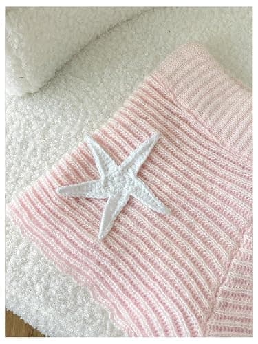 BEAUDRM Women's Starfish Patch Micro Shorts Y2k Cute Low Waist Crochet Knit Mini Shorts Summer Beach Vacation Outfits thumbnail 5