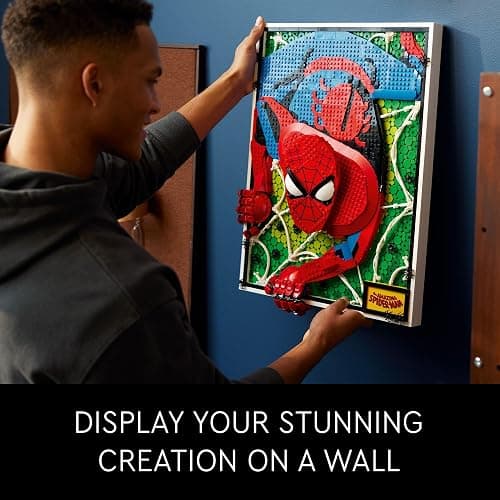 LEGO Art The Amazing Spider-Man 31209 Build & Display Home Decor Wall Art Kit, Nostalgic Super Hero Gift for Adults or Back to School Gift for Teen Spider-Man Fans thumbnail 3