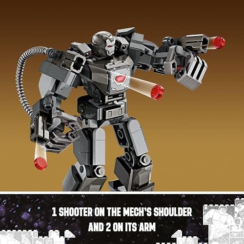 LEGO Marvel War Machine Mech Armor, Buildable Marvel Action Figure Toy for Kids with 3 Stud Shooters, Legendary Character from The MCU, Marvel Gift for Boys and Girls Aged 6 and Up, 76277 thumbnail 5
