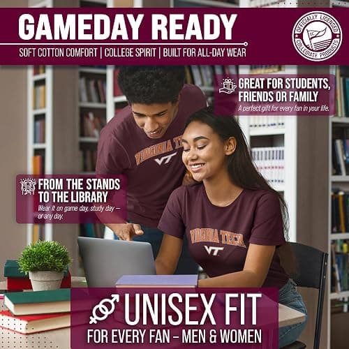 Campus Colors NCAA Gameday Cotton T-Shirt - Officially Licensed College Apparel - Unisex Short Sleeve - 100+ Universities thumbnail 4