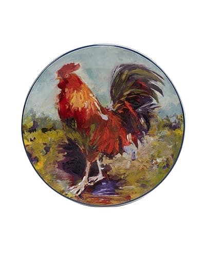Certified International Rooster Meadow 9" Salad/Dessert Plates, Multicolored, Medium, Set of 4 thumbnail 4