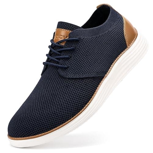 VILOCY Men's Fashion Dress Sneakers Casual Walking Shoes Business Oxfords Comfortable Breathable Lightweight Tennis - Image 1