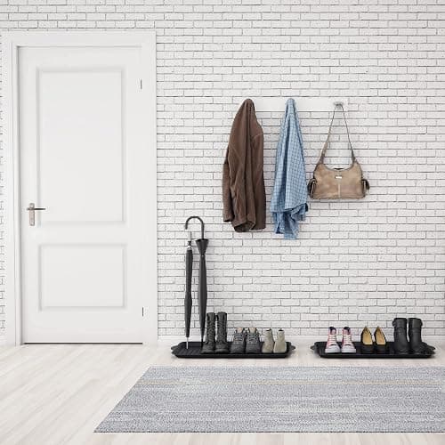 Matace 2 Pack Rubber Small Boot Tray for Entryway,Boot Mat,Shoe Tray,Shoe Mat for Indoor and Outdoor Use, 27.95"x 15.74" (Pack of 2) thumbnail 2