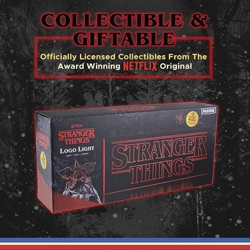 Paladone Stranger Things Logo Light with 2 Light Modes, Stranger Things Glowing Sign Decor and Gift, Officially Licensed Merchandise thumbnail 6