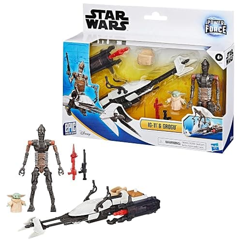 STAR WARS Epic World of Action IG-11 & Grogu Speeder Bike, 4-Inch Scale Action Figures & Vehicle, Toys for Boys & Girls Ages 4+ thumbnail 10