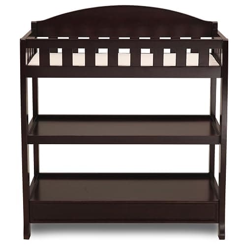 Delta Children Infant Changing Table with Pad, Dark Chocolate thumbnail 2