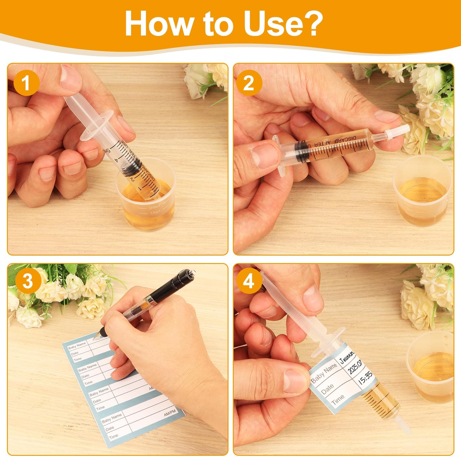 20 Pcs Colostrum Collection Kit,1ml Colostrum Syringe with Protective Cap,Breast Milk Collector Breastfeeding with 2 Measuring Cup and 20 Stickers,Colostrum Harvesting Kit for Breastfeeding (# 1ml) thumbnail 4