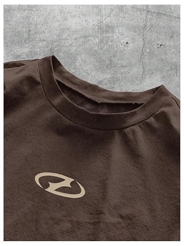 RoseSeek Men's Side Striped Graphic Tees Crew Neck Short Sleeve T Shirts Casual Streetwear Tops thumbnail 3