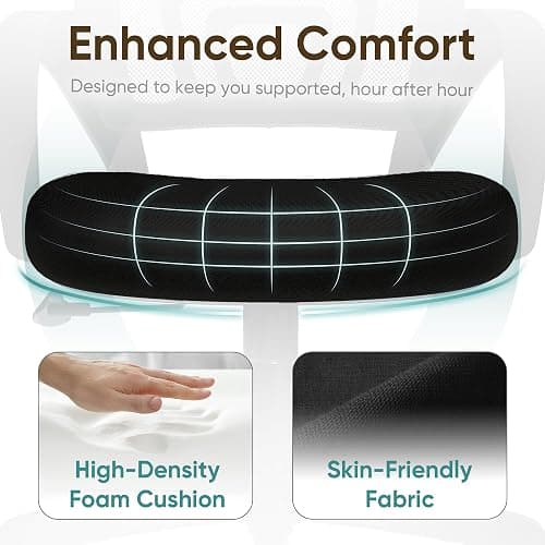 ETONEX Office Chair with Ergonomic Mid Back Cushion Lumbar Support Adjustable Swivel Rolling Computer Gaming Desk Chair Comfy Mesh Seat Wheels Home Executive Use (1, All Black) thumbnail 5