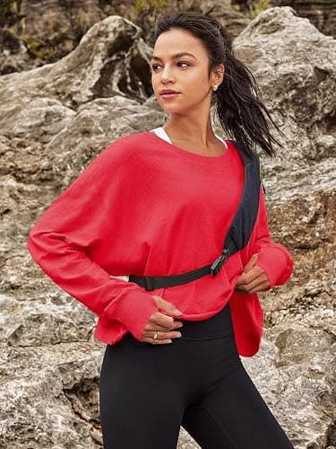 Panadila Womens Open Back Workout Top Long Sleeve Athletic Shirts Casual Crop Running Tee Y2k Yoga thumbnail 4