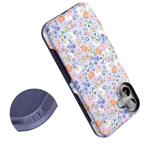 Casely iPhone 16 Plus Case | Poppy Meadows | Pastel Floral | Bold Protective Design | Compatible with MagSafe thumbnail 5