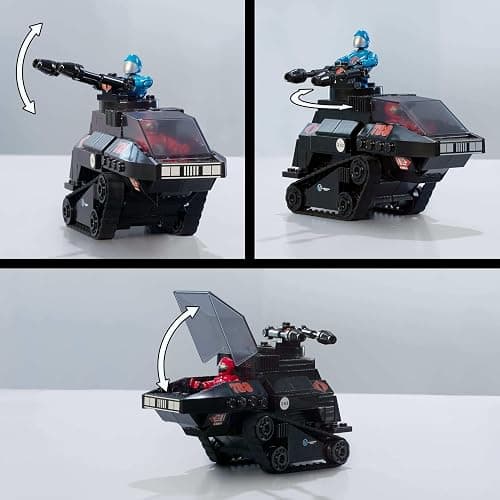 ​MEGA G.I. Joe Action Figures Building Toys, Skystriker XP-14F vs. Cobra H.I.S.S. with 617 Pieces, 4 Poseable Characters, for Collectors thumbnail 6