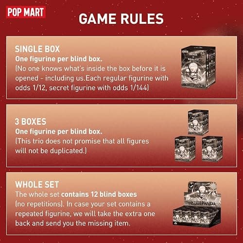 POP MART SKULLPANDA Image of Reality Series Figures, 12PCs SKULLPANDA Blind Box Figures, Random Design Action Figures Collectible Toys Home Decorations, Holiday Birthday Gifts, Whole Set thumbnail 4