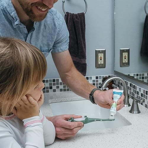 Dr. Brown's Baby Toothpaste, Strawberry Flavor Toddlers and Kids Love, Fluoride Free, Made in The USA, 0-3 Years, 1.4oz, 3 Pack thumbnail 2