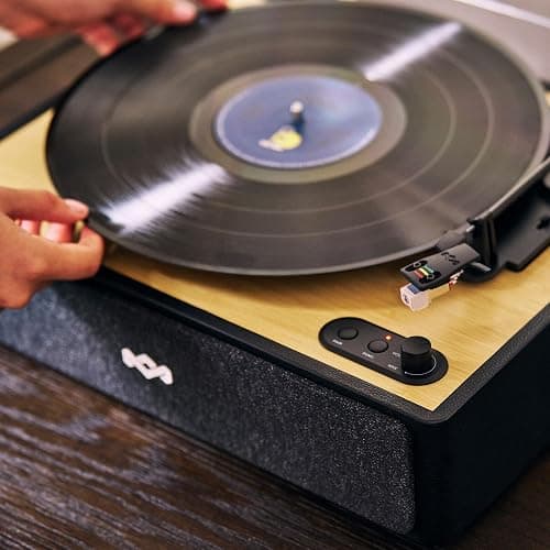 House of Marley Rise Up Giradischi Bluetooth con Casse Integrate - Giradischi Vinili a 3 velocità, Streaming a 2 vie, Finitura in Bambù e Coperchio Antipolvere, Realizzato in Modo Sostenibile thumbnail 2