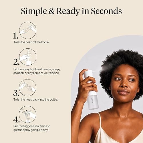 Kitsch Continuous Spray Bottle for Hair – White, 150ml | Fine Mister Spray Bottle & Water Spray Bottle – Recycled Hair Spray Bottle – Spray Bottles for Cleaning, Styling, & More thumbnail 7