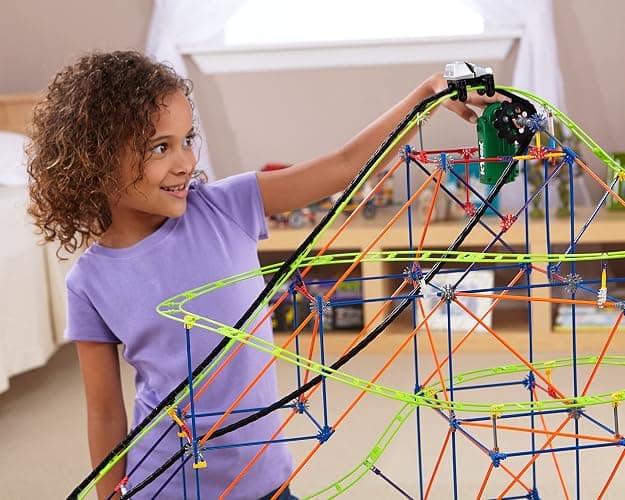 K'NEX 51438 Typhoon Frenzy Roller Coaster Building Set Building Kit, Gray thumbnail 2