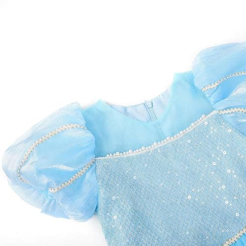 JerrisApparel Girls Princess Dress Puff Sleeve Princess Costume with Accessories thumbnail 3