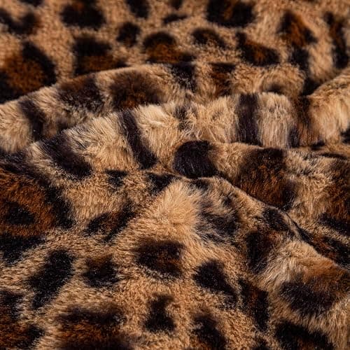 AGOKABA Leopard Print Faux Fur Throw Pillow Covers, 12x20 Inch, Set of 2, Soft Plush Animal Print Decorative Lumbar Cushion Cases for Sofa Bed Chair | Safari-Inspired Decor in Warm Terracotta Brown thumbnail 3