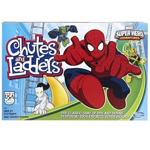 Hasbro Gaming Chutes and Ladders: Marvel Spider-Man Edition Board Game for Kids 2-4 Players, Preschool Games, Ages 3 and Up (Amazon Exclusive) - Image 1