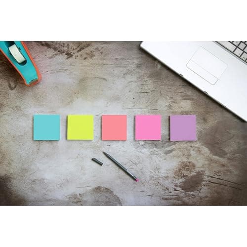 Post-it Super Sticky Notes, 5 Sticky Note Pads, 3 x 3 in., School Supplies, Office Products, Sticky Notes for Vertical Surfaces, Monitors, Walls and Windows, Supernova Neons Collection thumbnail 14