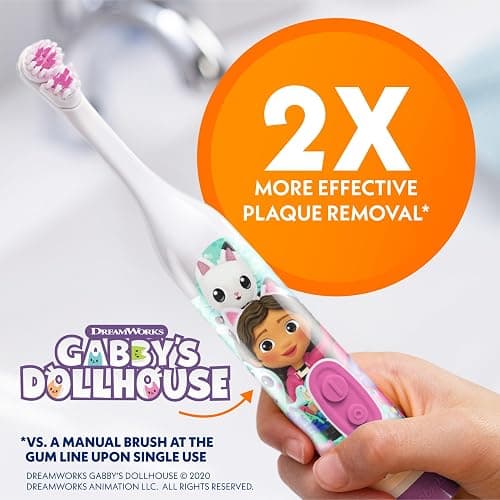 Spinbrush Gabby's Dollhouse Kids Electric Battery Toothbrush, Soft Bristles thumbnail 4