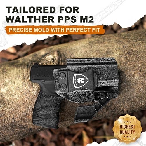 WARRIORLAND IWB Kydex Holster w/Optics Cut, Compatible with Walther PPS M2 9mm/.40 Pistol, Inside Waistband Appendix Carry, Adj. Retention & Cant, with Claw/Right- / Left-Hand Optional thumbnail 6