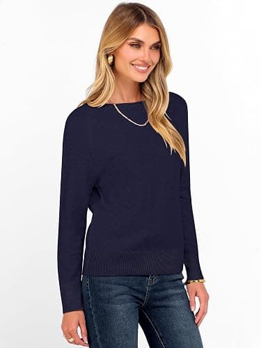 ANRABESS Womens Long Sleeve Rolled Neck Casual Soft Lightweight Basic Pullover Sweater Top 2025 Fall Shirt Work Outfits thumbnail 5