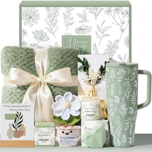 Birthday Gifts for Women - Get Well Soon Care Package Self Care Gift Basket | After Surgery & Cancer Care, Luxury SPA Inspirational Thinking of You Sympathy Thank You Gift Set for Mom Her Friend Sister - Image 1