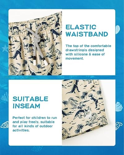 SURF CUZ Boys Swim Trunks Toddler Swim Shorts UPF 50+ Bathing Suit for Boy Swimsuit Quick Dry Mesh Beach Boardshorts Swimwear thumbnail 4