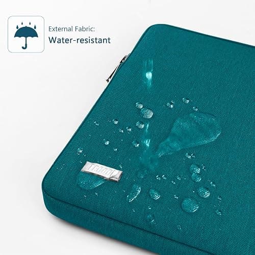 TECOOL 15.6 Inch Laptop Sleeve Protective Laptop Case 15.6 Inch for 15 15.6" HP Lenovo ThinkPad IdeaPad Dell Acer Asus Notebook Chromebook,Water-resistant Computer Case Laptop Bag with Pockets,Teal thumbnail 3