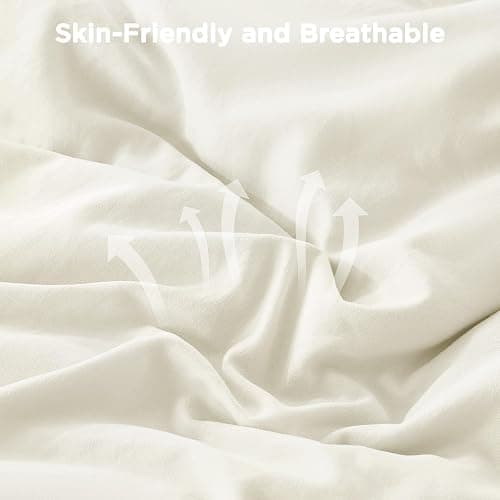 Andency Ivory Twin XL Size Comforter Set, Shabby Chic Bedding Comforter Set for All Seasons, 2 Pieces Lightweight Soft Western Modern Bed Set for Women Girls thumbnail 7