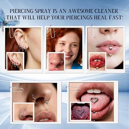 VANERIA 2Pack Piercing Aftercare Spray, 60ml, Piercings Treatment, Jewelry Maintenance Spray, Piercings Bumps, for Ears, Nose, Navel Piercings(2.03 fl.oz)（2 pcs） thumbnail 4
