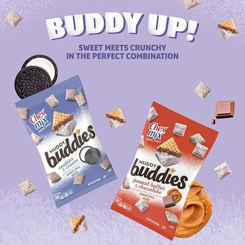Chex Mix Muddy Buddies Peanut Butter and Chocolate Snack Mix, Snacks, 9 oz thumbnail 7