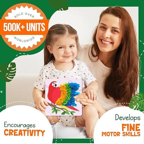 jackinthebox Poke Poke Art – Animals Theme, Mess-Free Fabric Art and Craft, Flower Pressing Kits, Gift for Kids, Girl Gifts, Boy Gift, Toys for Girls and Boys Ages 4 5 6 7 8 thumbnail 2