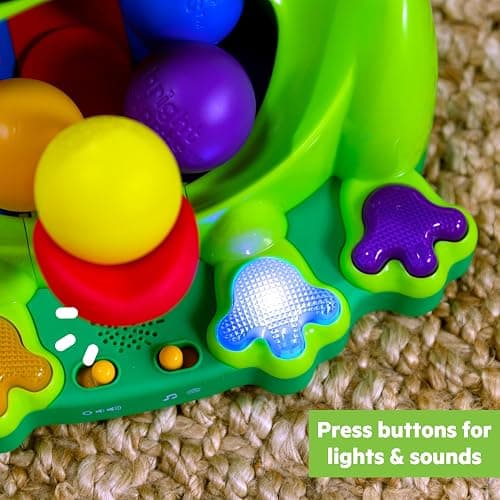 Bright Starts Poppin' Ball Frog Ball Play Toy, Launching, Bouncing & Ramp Racer Toy, Crawl and Chase, Unisex, 6 Months+ thumbnail 6