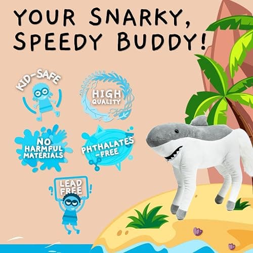 Randimals Plush Toy Stuffed Animal Mix - Horse & Shark Hybrid Stuffed Animals for Girls & Boys - Huggable & Soft Animal Characters Cute Plushies - Unique Toys for Discovery & Adventure thumbnail 3