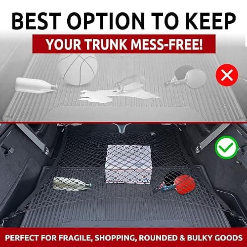 Floor Style Trunk Mesh Cargo Net for Volvo XC90 2015-2025 - Car Accessories - Premium Trunk Organizer and Storage - Cargo Net for SUV- Vehicle Carrier Organizer for Volvo XC 90 thumbnail 5